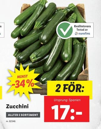 Lidl Zucchini erbjuda