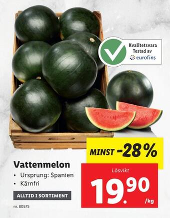 Lidl Vattenmelon erbjuda