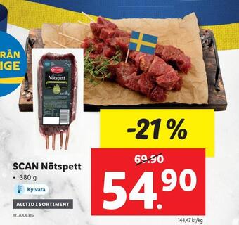 Lidl Scan nötspett erbjuda