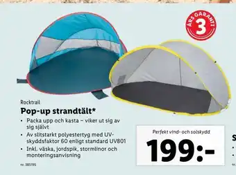 Lidl Pop-up strandtält erbjuda