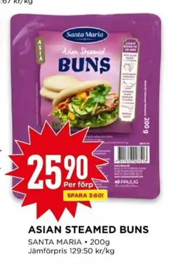 Willys ASIAN STEAMED BUNS SANTA MARIA • 200g erbjuda