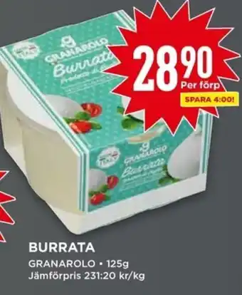 Willys BURRATA GRANAROLO 125g erbjuda