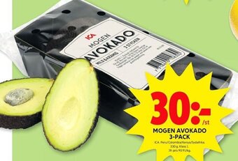 ICA Kvantum MOGEN AVOKADO 3-PACK erbjuda