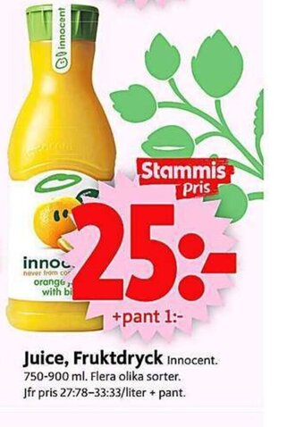 ICA Supermarket Juice, Fruktdryck Innocent. erbjuda