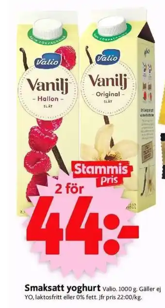ICA Supermarket Smaksatt yoghurt valio. 1000 g. erbjuda