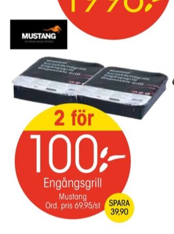 EKO Mustang engångsgrill erbjuda