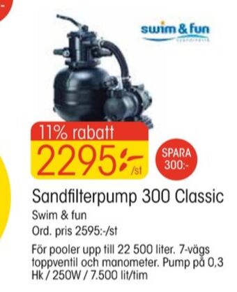 EKO Swim & fun sandfilterpump erbjuda