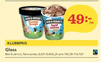 Hemköp Ben & jerrys glass erbjuda