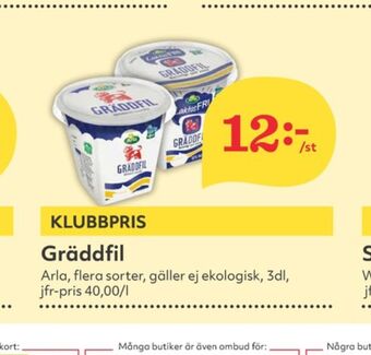 Hemköp Arla gräddfil erbjuda