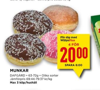 Willys Dafgårds butiksbakat kaffebröd erbjuda