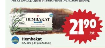 Hembakat bröd