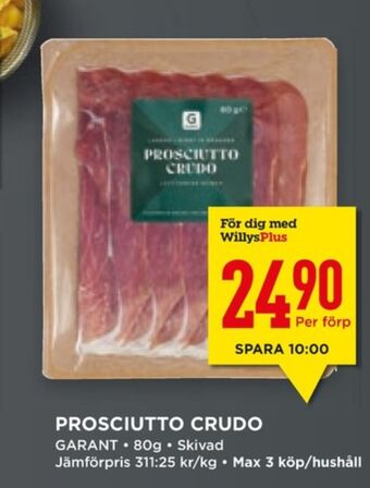 Willys Hemma Garant prosciutto erbjuda