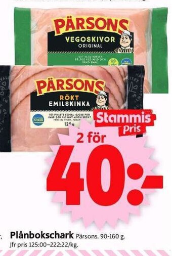 ICA Supermarket Plånbokschark Pärsons 90-160 g erbjuda