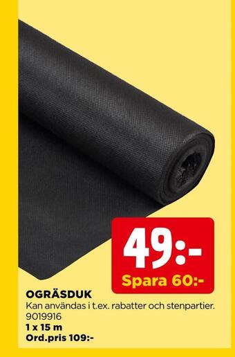 Jem&Fix Ogräsduk erbjuda