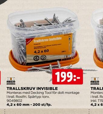 Jem&Fix Trallskruv invisible erbjuda