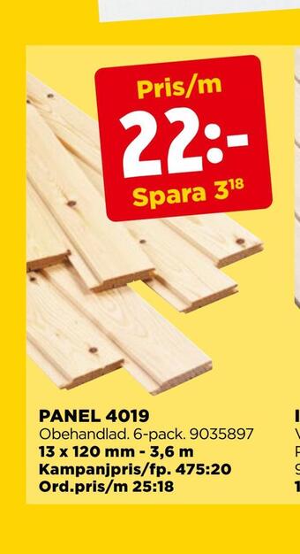 Jem&Fix Panel 4019 erbjuda