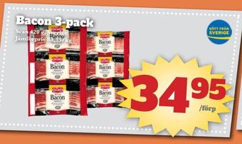 Bonum Matmarknad Bacon 3-pack erbjuda