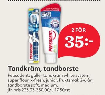 Tandkräm, tandborste