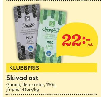 Hemköp Skivad ost erbjuda