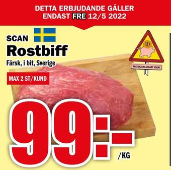 Matdax Rostbiff erbjuda