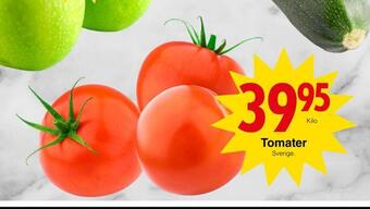 Matöppet Tomater erbjuda