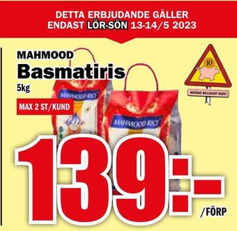 Matdax Basmatiris erbjuda