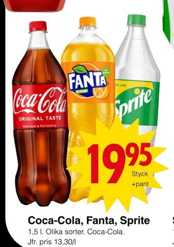 Matöppet Coca-cola, fanta, sprite erbjuda