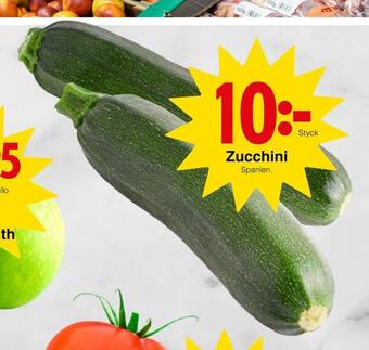 Matöppet Zucchini erbjuda