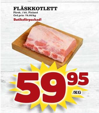 Supergrossen Fläskkotlett erbjuda