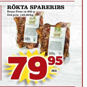 Supergrossen Rökta spareribs erbjuda