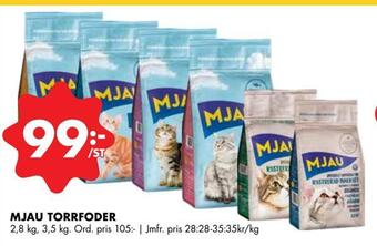 ÖoB Mjau torrfoder erbjuda