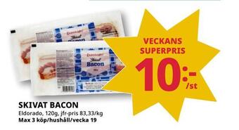 Tempo Skivat bacon erbjuda