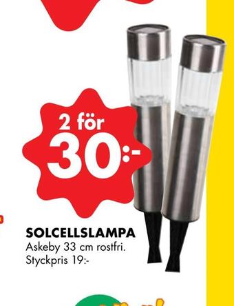 ÖoB Solcellslampa erbjuda