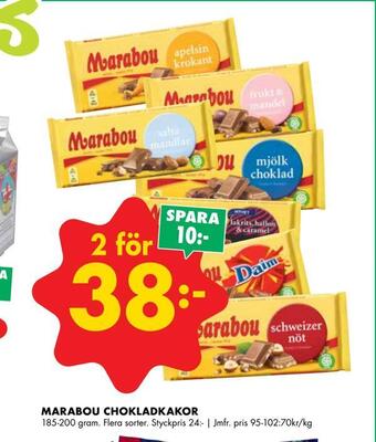 ÖoB Marabou chokladkakor erbjuda