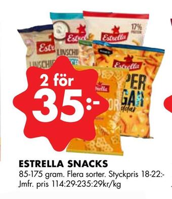 ÖoB Estrella snacks erbjuda