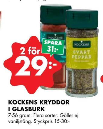 ÖoB Kockens kryddor i glasburk erbjuda