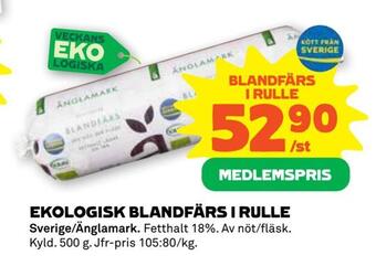 Coop Forum Ekologisk blandfärs i rulle erbjuda