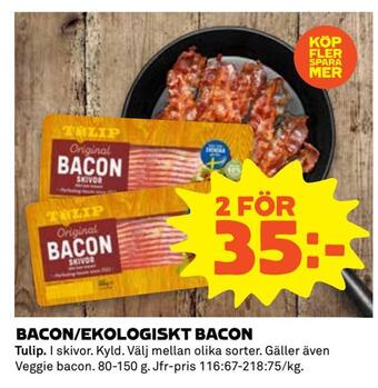 Coop Extra Bacon/ekologiskt bacon erbjuda