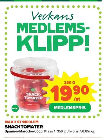 Coop Extra Snacktomater erbjuda