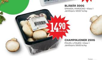 Willys Hemma Champinjoner 250g erbjuda