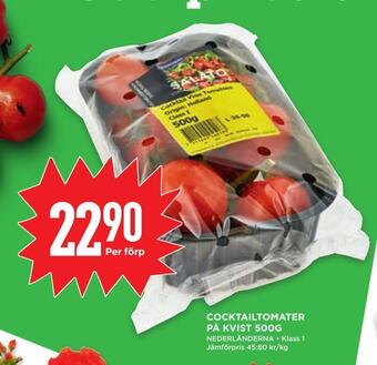 Willys Hemma Cocktailtomater på kvist 500g erbjuda