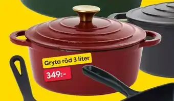 Rusta Gryta röd 3 liter erbjuda