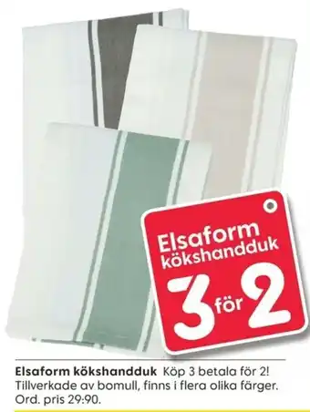 Rusta Elsaform kökshandduk erbjuda