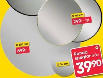 Runda speglar Ø110cm