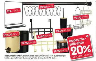 20% Badrumstillbehör