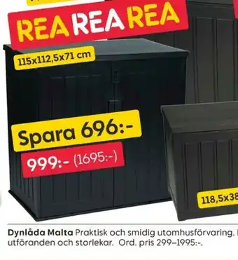 Rusta Dynlåda Malta 115 x 112,5 x 71cm erbjuda