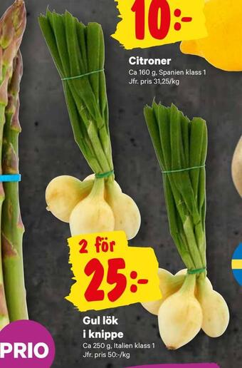 City Gross Gul lök i knippe erbjuda