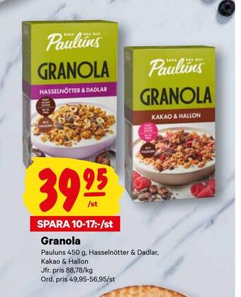 City Gross Granola erbjuda