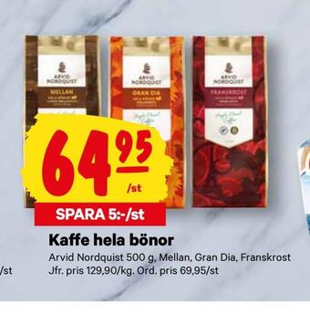 City Gross Kaffe hela bönor erbjuda