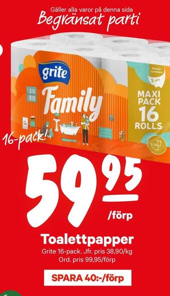 City Gross Toalettpapper erbjuda